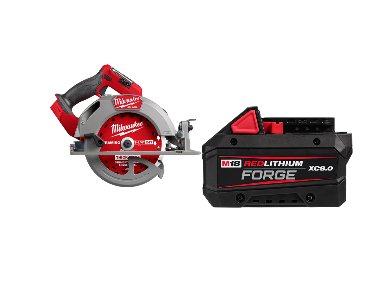 Milwaukee 2834-20B8F M18 FUEL 18V 7-1/4 Circular Saw w/ 8AH Forge Battery