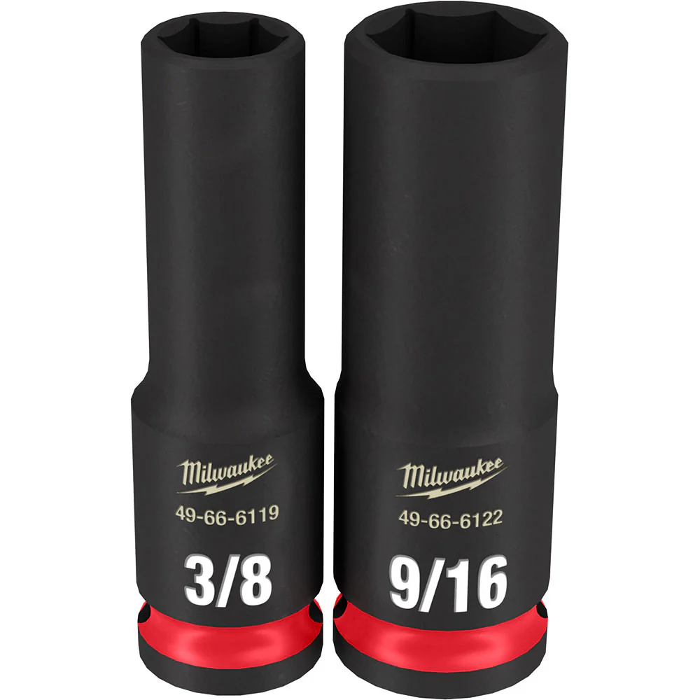 Milwaukee 49-66-7006 SHOCKWAVE 3/8 Drive SAE  6 Point Socket Set - 12PC