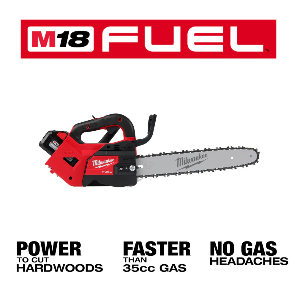 Milwaukee 2826-21TCC M18 FUEL 18V 14 Top Handle Chainsaw w/ Case. Extra Chain