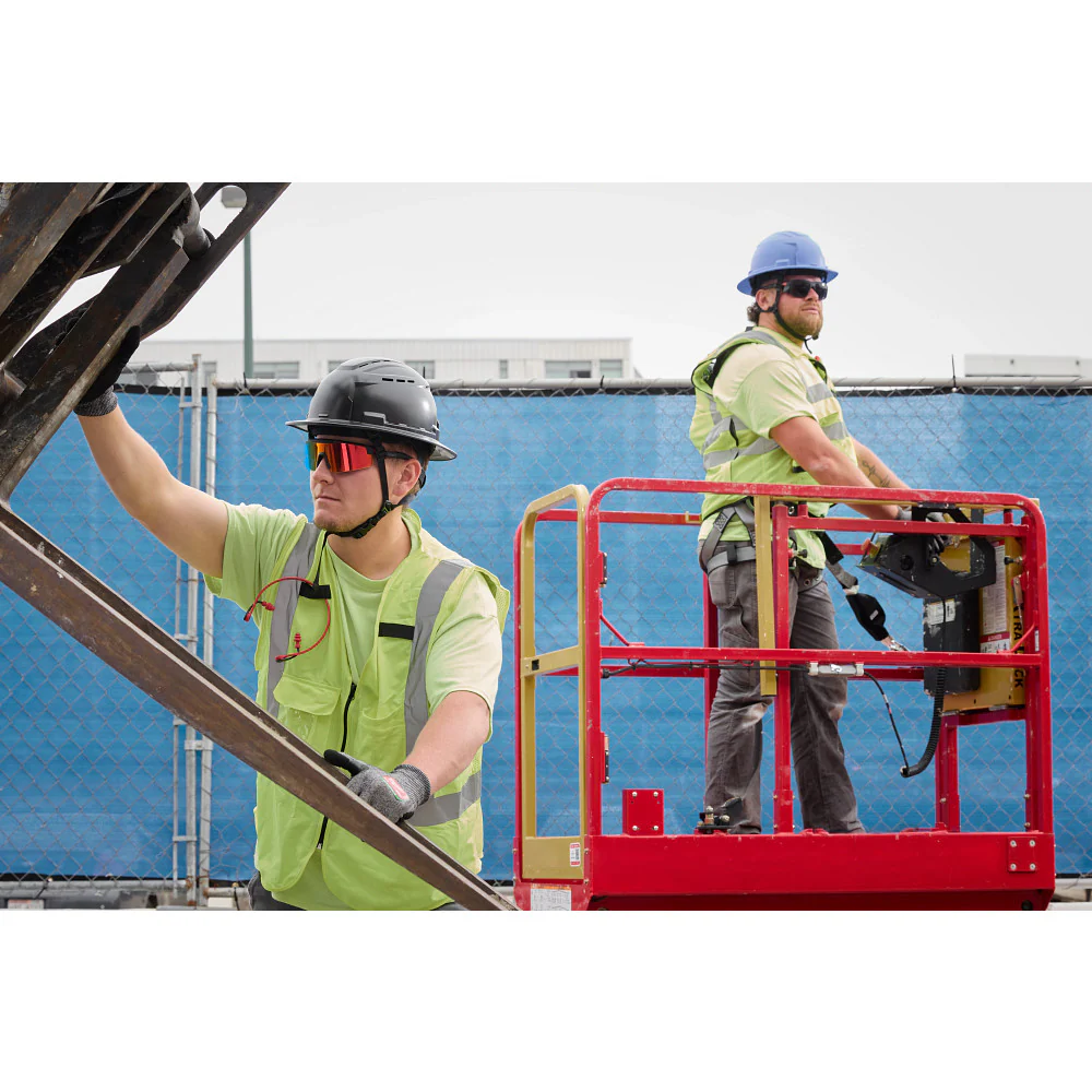 Milwaukee 48-73-2506 Wrap Around Safety Glasses Red Mirrored Anti-Scratch Lens