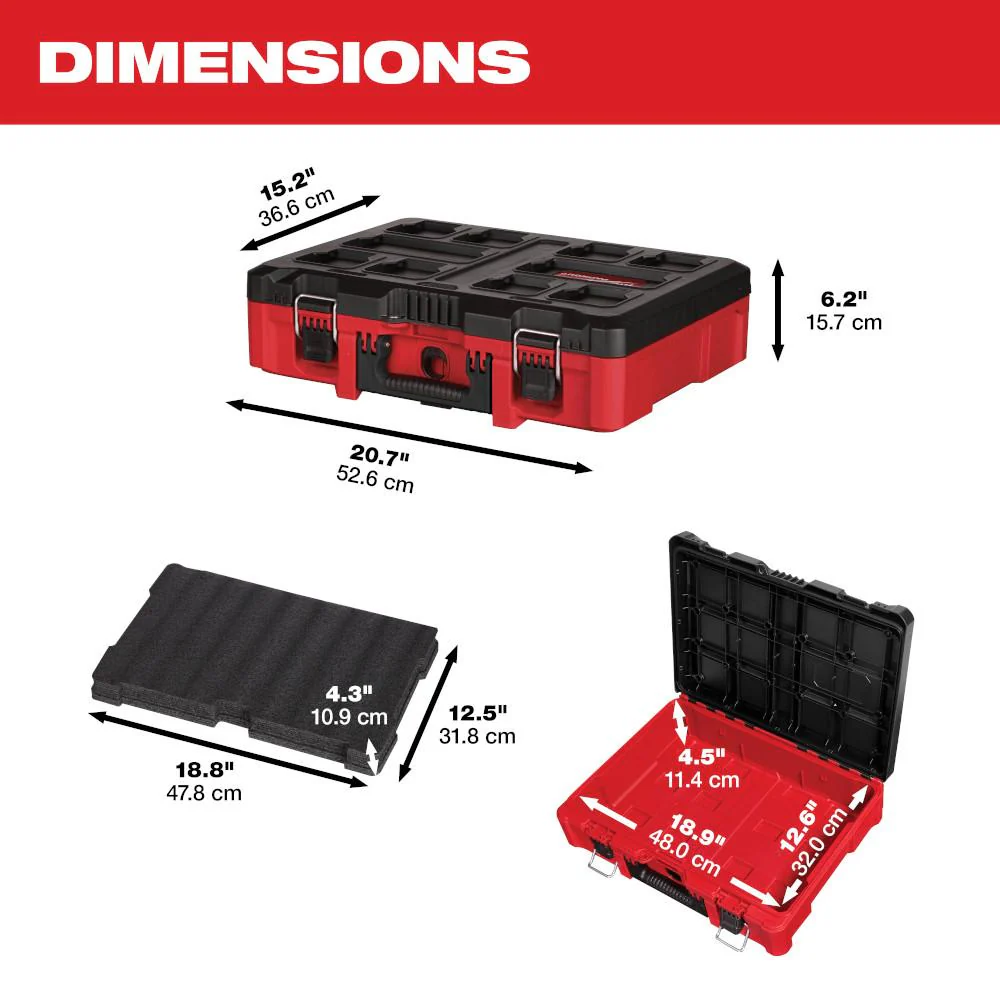 Milwaukee 48-22-842PK PACKOUT Heavy Duty Polymer 2 Tool Box Combo Kit