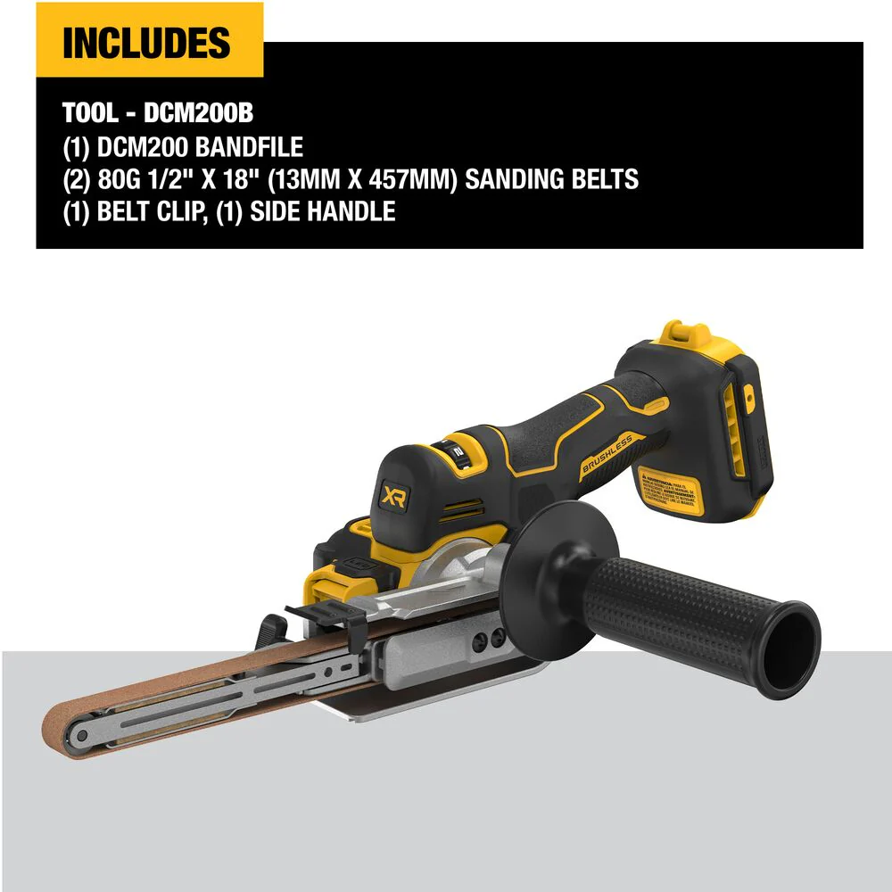 DeWALT DCM200B 20V MAX XR 18 Brushless Cordless Li-Ion Bandfile - Bare Tool