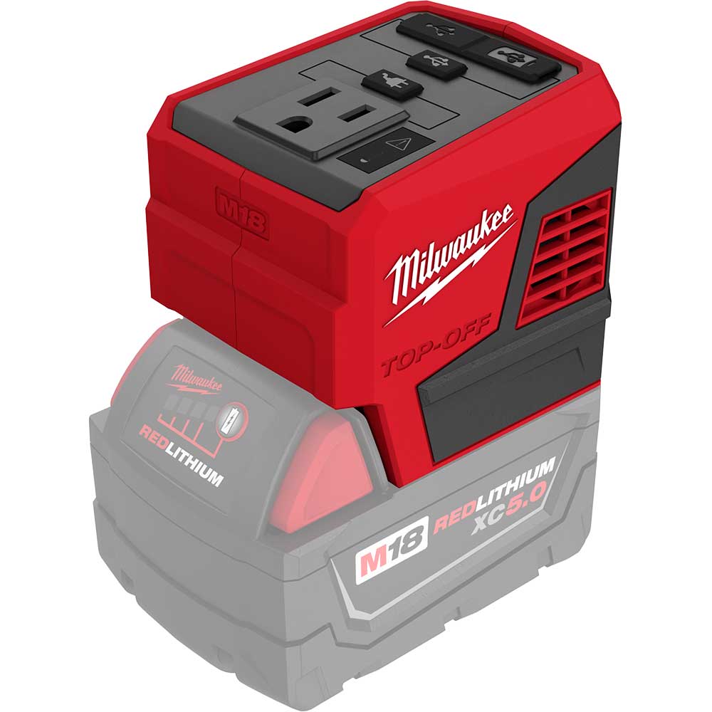 Milwaukee 2846-20 M18 18V 175W TOP-OFF Li-Ion Compact Inverter Power Supply