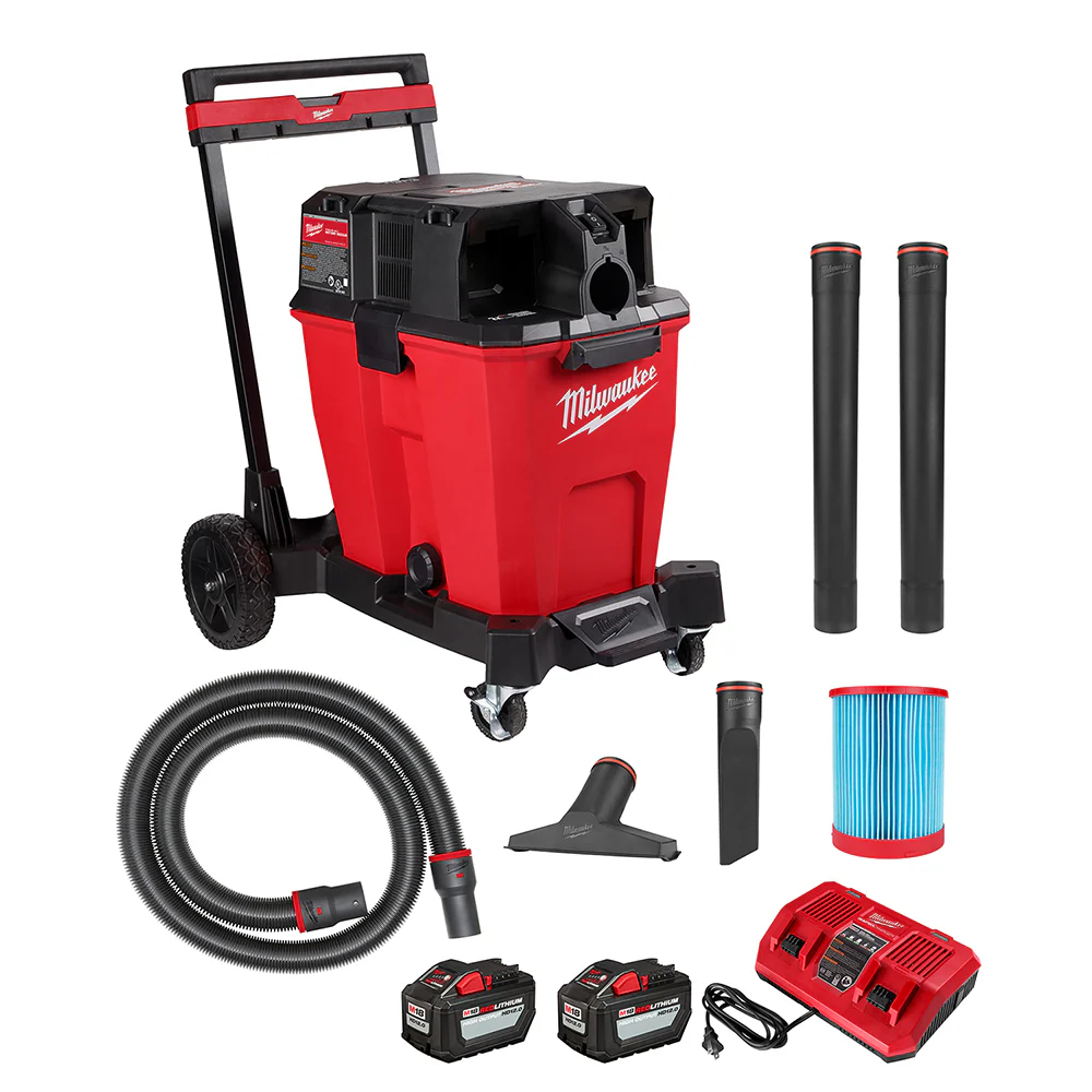 Milwaukee 0930-22HD8 M18 FUEL 12 Gallon Wet/Dry Vacuum Kit w/ 8AH Starter Kit