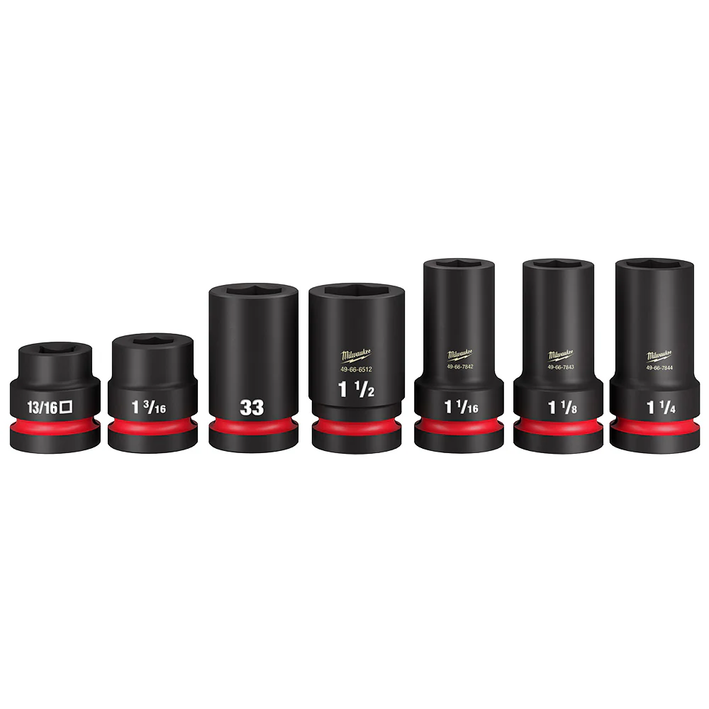 Milwaukee 49-66-7840 SHOCKWAVE Impact Drive 7PC MM / SAE Socket PACKOUT Set