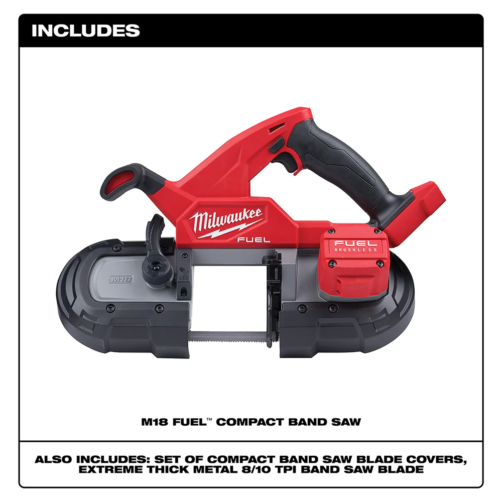 Milwaukee 2870-22BS M18 FUEL 18V Compact Pipe Threader w/ M18 Compact Bandsaw