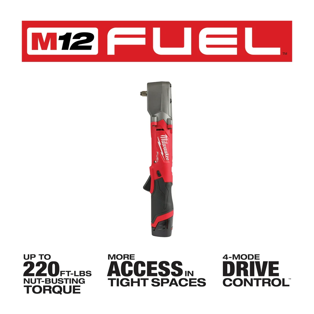 Milwaukee 2564-22 M12 FUEL 12V 3/8 Cordless Right Angle Impact Wrench Kit
