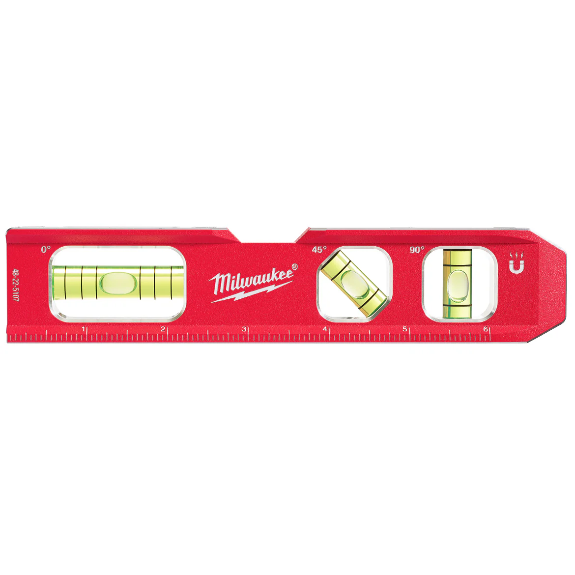 Milwaukee 48-22-5107 Durable Aluminum Standard Compact Billet Torpedo Level