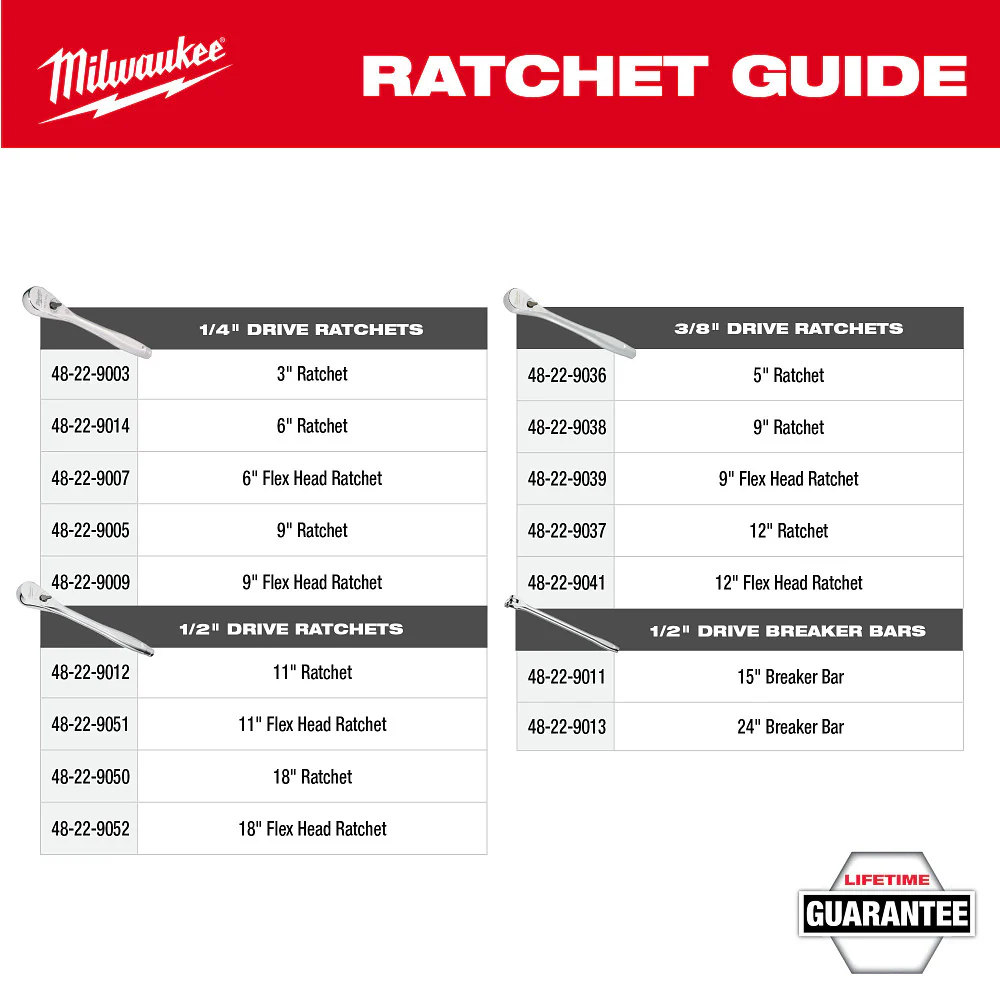 Milwaukee 48-22-9544 1/4 Drive Low-Profile Hex Bit Socket Set - SAE - 12 PC