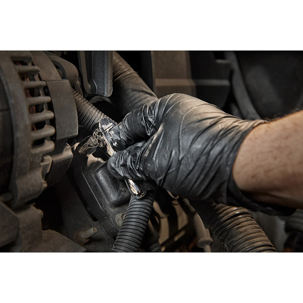 Milwaukee 48-22-9003 1/4 Drive 3 Ratchet Chrome Plated w/ Stubby Handle