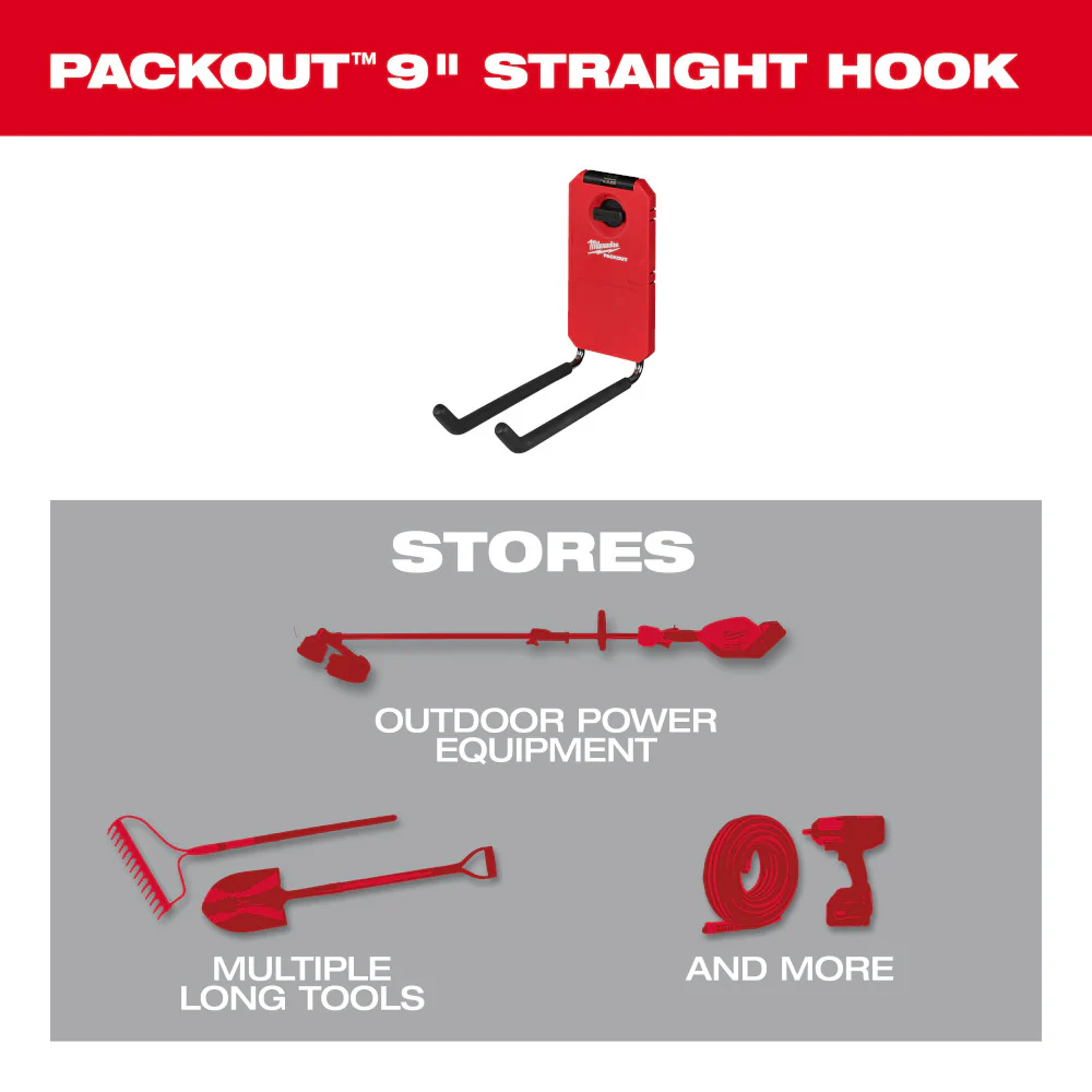 Milwaukee 48-22-8330 PACKOUT 9 Reinforced Straight Utility Hook