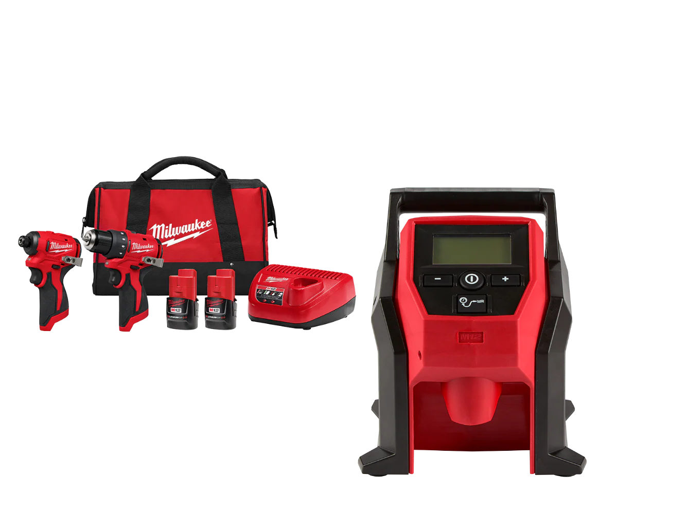 Milwaukee 3494-22CI M12 12V 2-Tool Cordless Combo Kit w/ Inflator