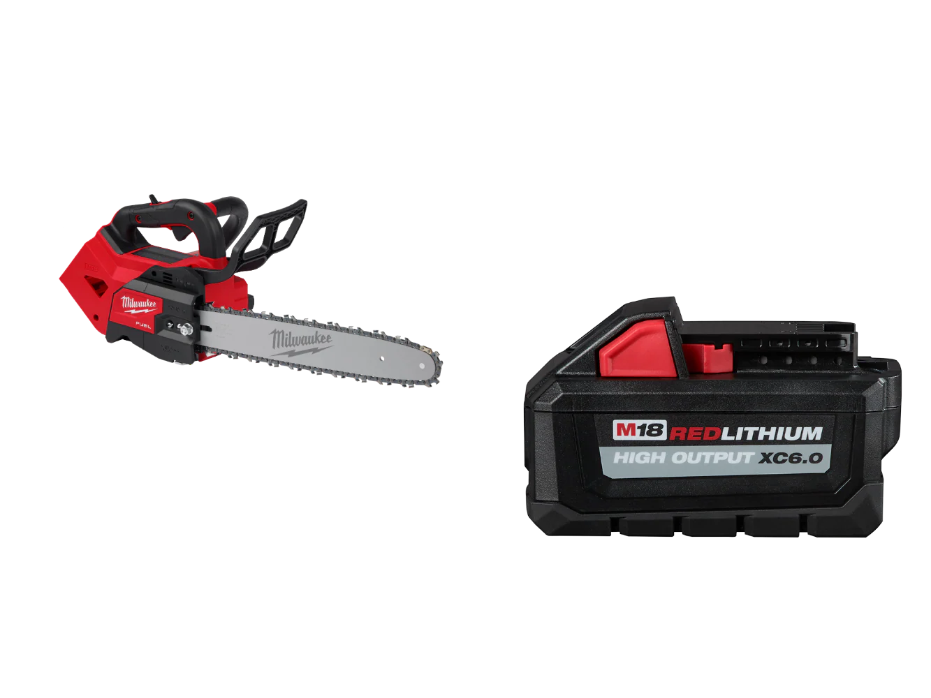 Milwaukee 2826-20T6 M18 FUEL 18V 14 Cordless Top Handle Chainsaw w/ 6AH Battery