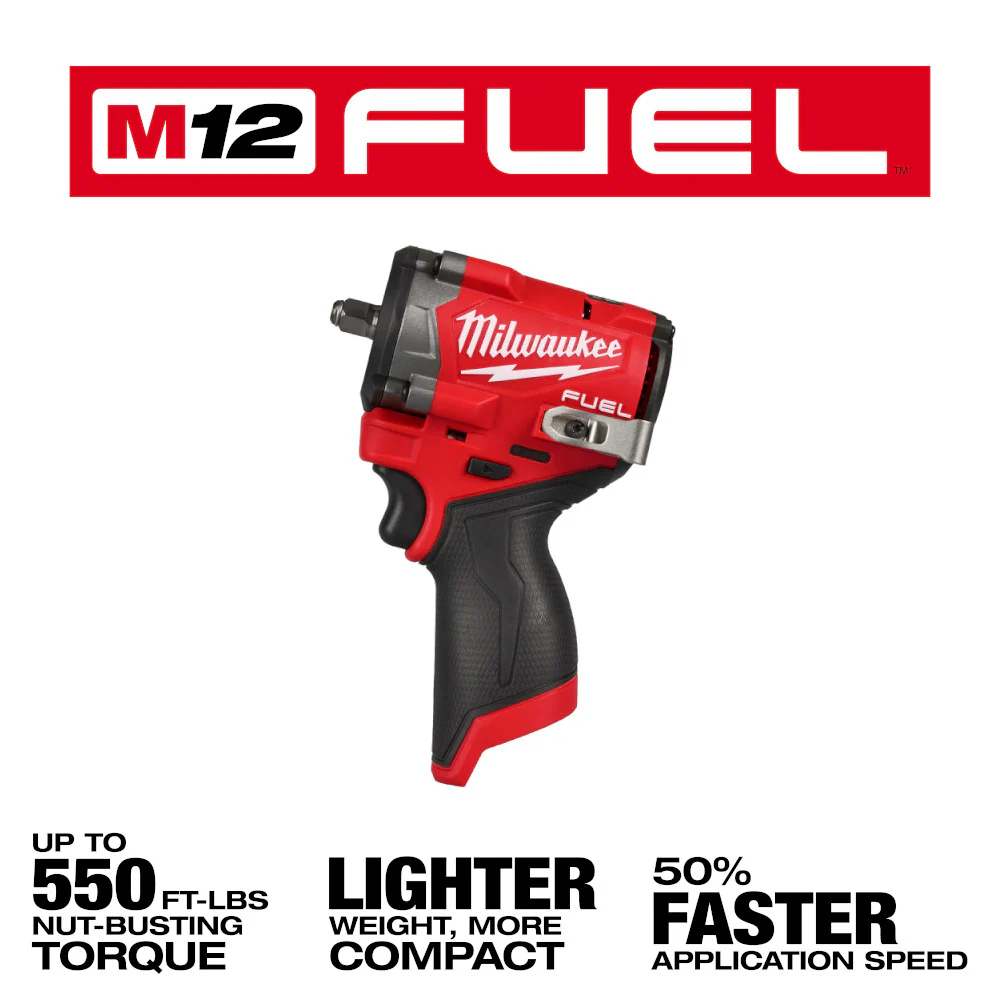 Milwaukee 3453-20x5 M12 FUEL 12V 3/8 Impact Wrench / Impact Driver Bundle