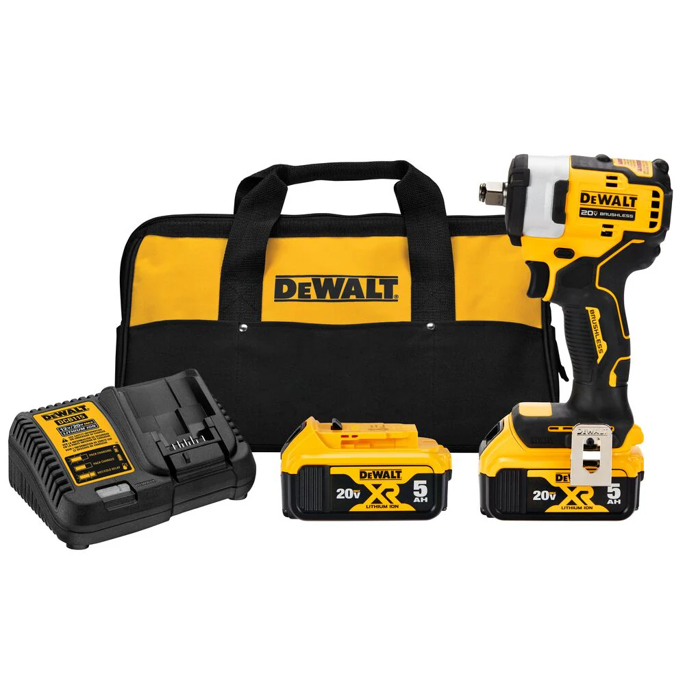 DeWALT DCF911P2 20V 1/2 Compact Impact Wrench w/ Hog Ring Anvil Kit
