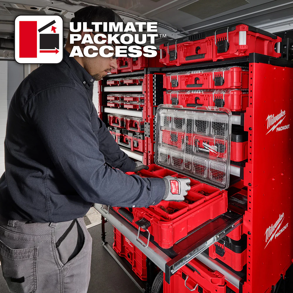 Milwaukee 48-21-8070 PACKOUT Modular Storage System Rack Kit w/ Sliding Drawers