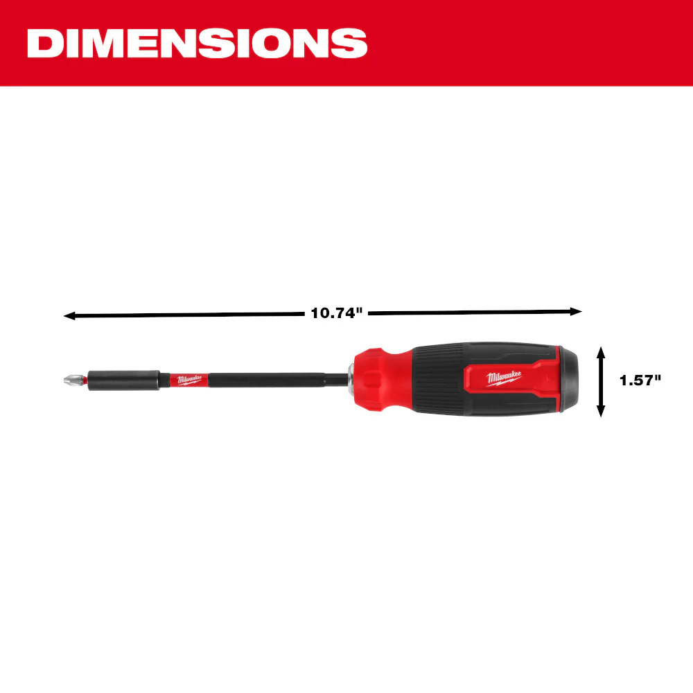 Milwaukee 48-22-2915 14-in-1 Multi-Bit Screwdriver W/ SHOCKWAVE Impact Duty Bits