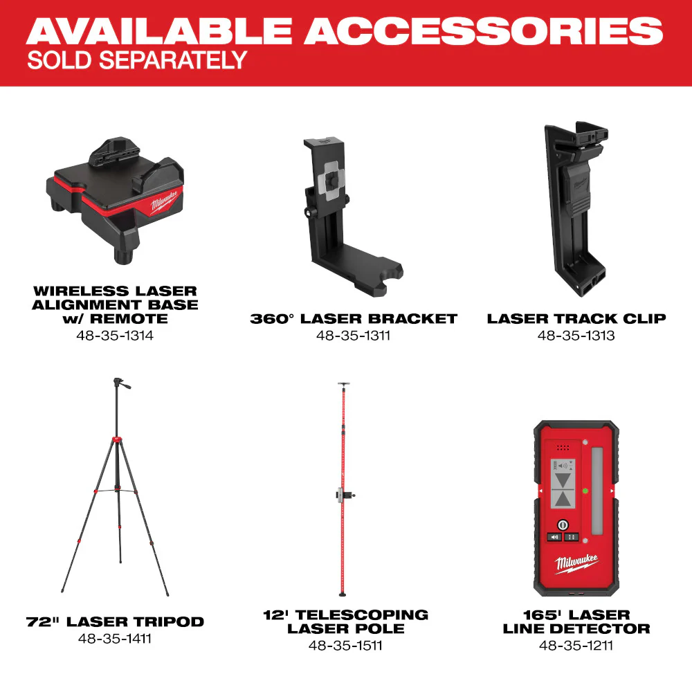 Milwaukee 48-35-1411 72 Adjustable Lightweight Durable Aluminum Laser Tripod