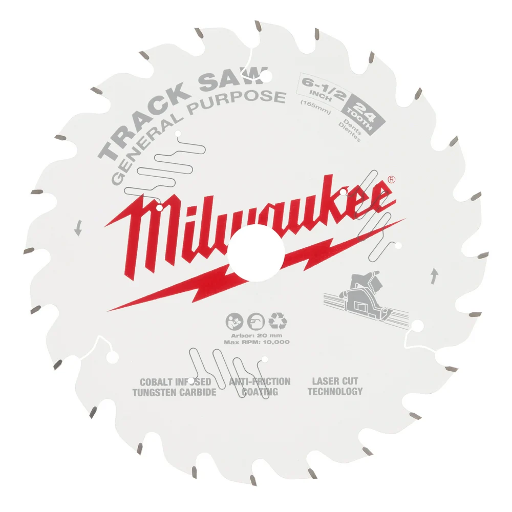Milwaukee 48-40-0624 6-1/2 24T Anti Friction General Purpose Track Saw Blade