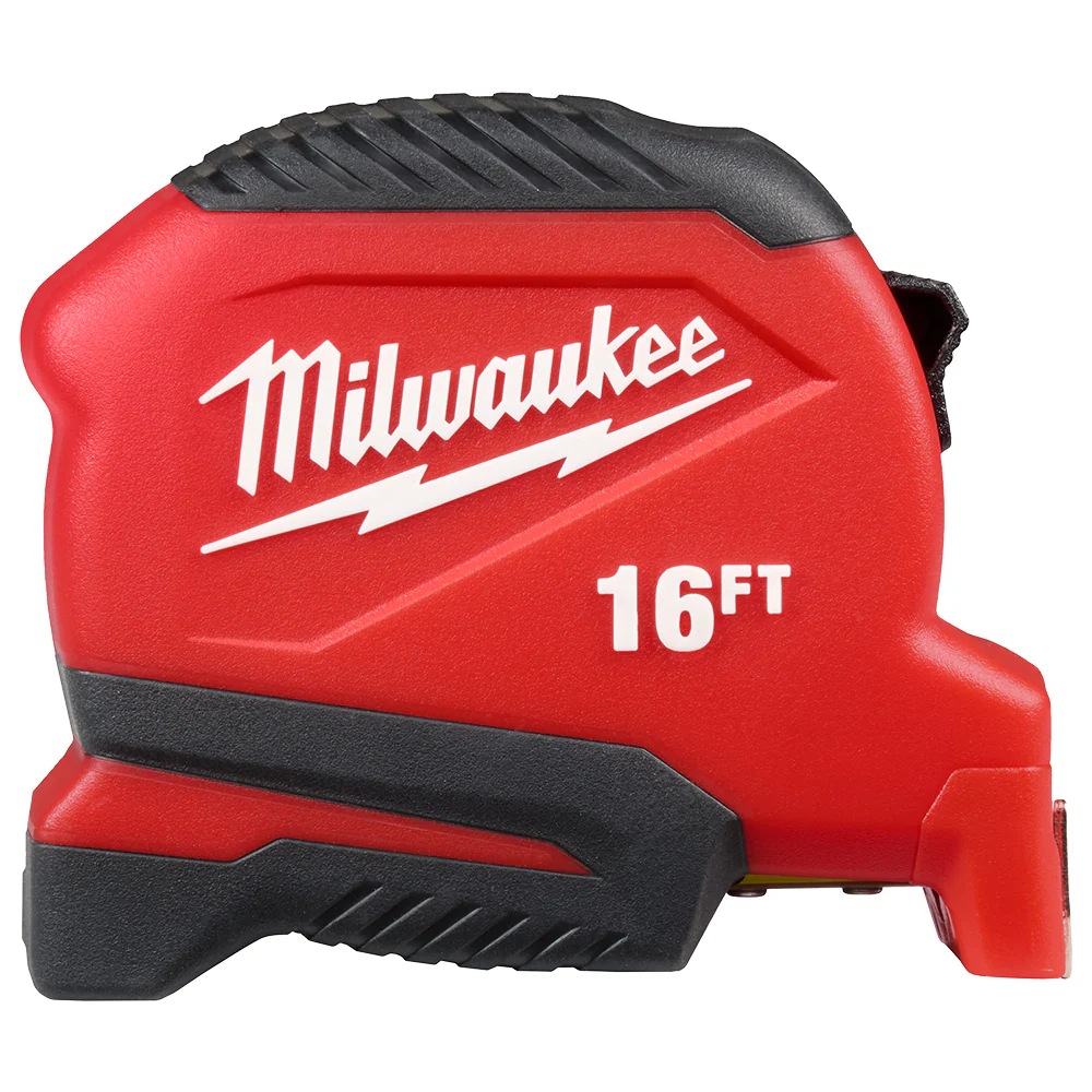 Milwaukee 48-22-1716 16' Compact Impact Resistant Tape Measure w/ Belt Clip