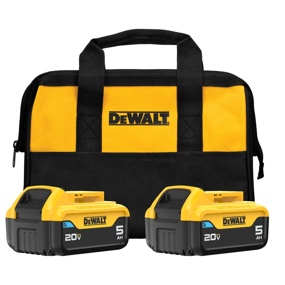 DeWALT DCB205BT-2 20V 5.0Ah Lithium-Ion Bluetooth Battery Pack - 2pk