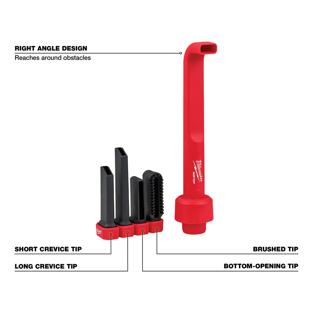 Milwaukee 49-90-2026 AIR-TIP 4-in-1 Right Angle Cleaning Tool Attachment