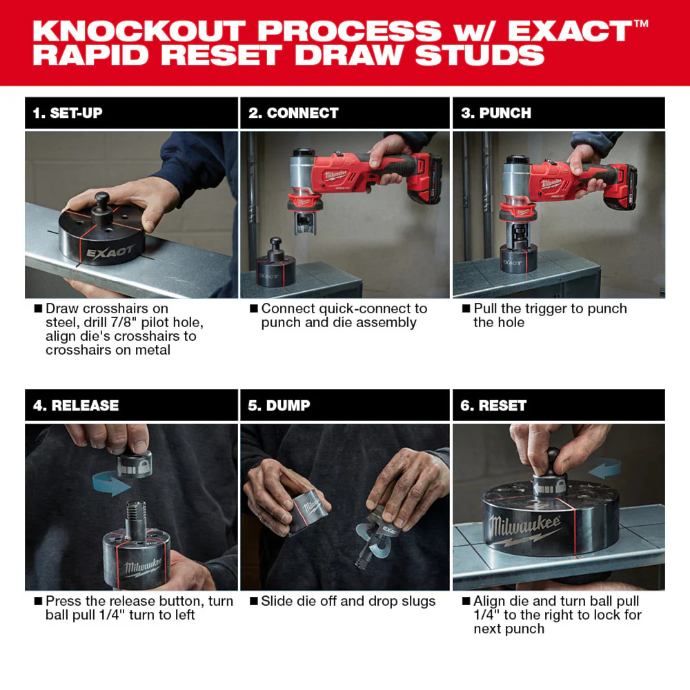 Milwaukee 2677-02 M18 FORCE LOGIC 18V 6T Knockout Tool 1/2-2
