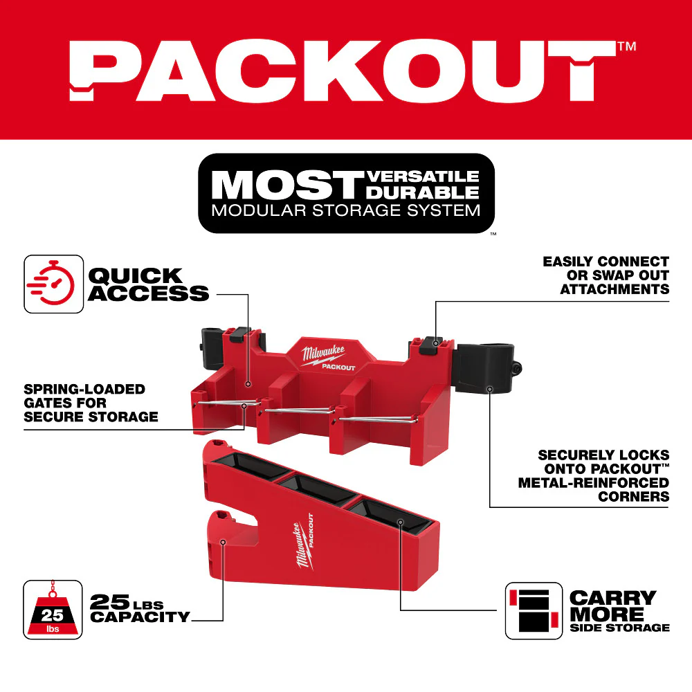 Milwaukee 48-22-8607 PACKOUT Tool Box Long Tool Holder Attachment