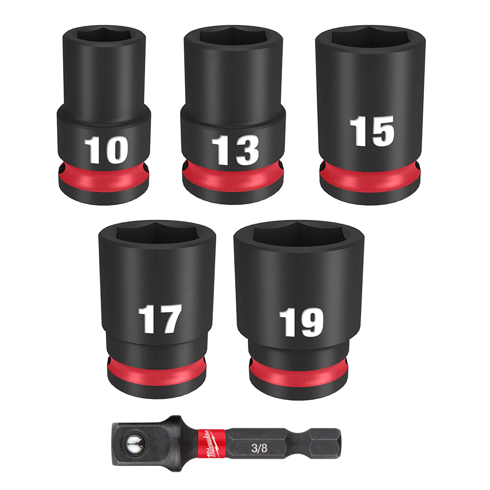 Milwaukee 49-66-7036 SHOCKWAVE 3/8 Impact Duty Drive Metric Socket Set - 6 PC