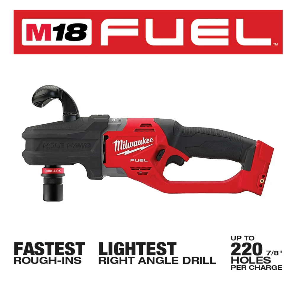 Milwaukee 2808-20 M18 FUEL HOLE HAWG Right Angle Drill w/ QUIK-LOK - Bare Tool