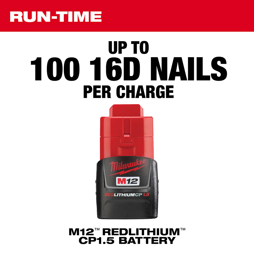 Milwaukee 2458-20 M12 12V Palm Nailer w/ Hand Strap - Bare Tool