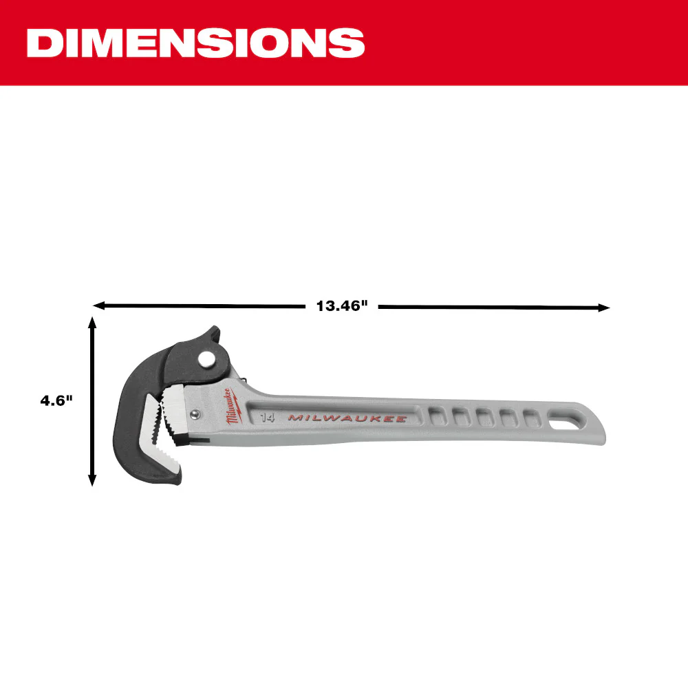 Milwaukee 48-22-7414 14 Aluminum Self-Adjusting Pipe Wrench