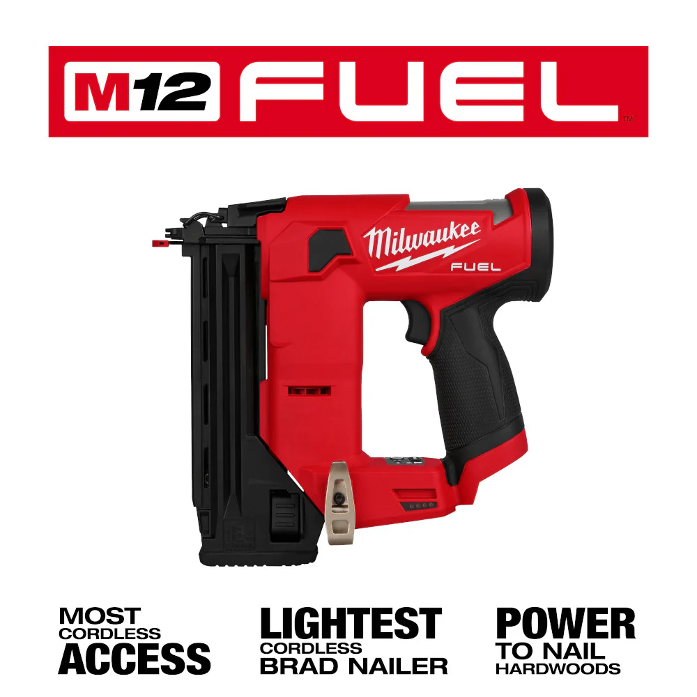 Milwaukee 2541-20SK M12 FUEL 12V 18 Gauge Brad Nailer w/ 2AH Battery/Charger