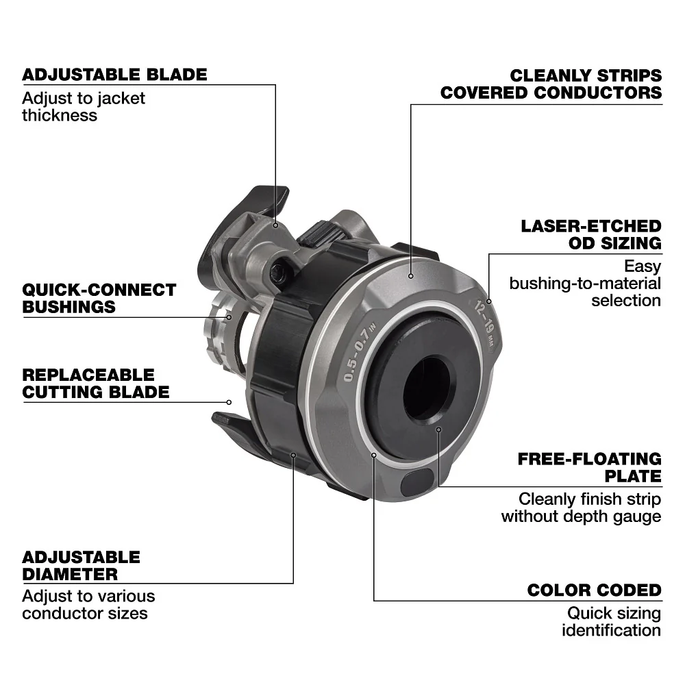 Milwaukee 49-16-B078 0.5-0.7 Bushing for M18 FUEL Covered Cable Stripper