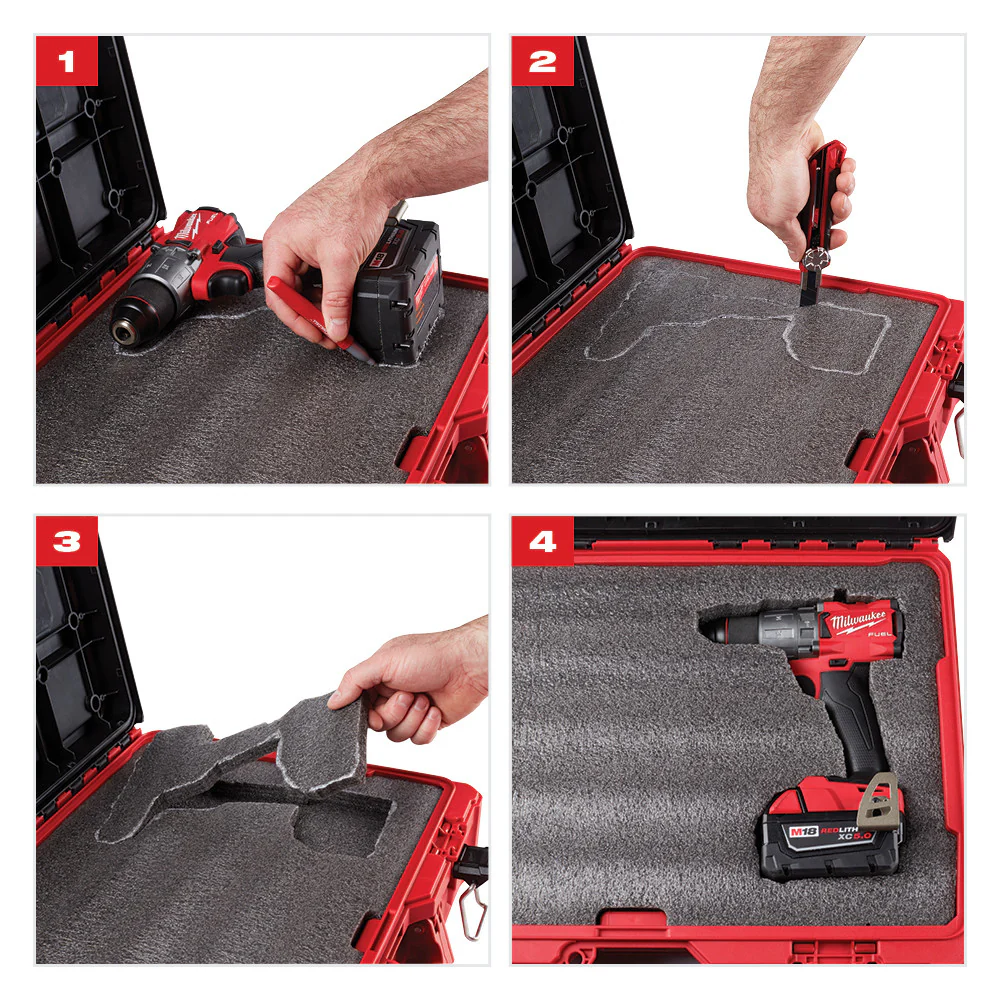 Milwaukee 48-22-8451 Versatile Customizable Packout Tool Box Foam Insert