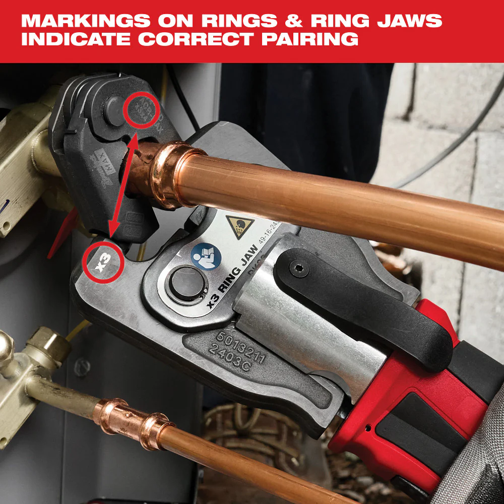 Milwaukee 49-16-2461ZX 1/4-7/8 ZoomLock MAX Pivoting Press Ring Kit for M12