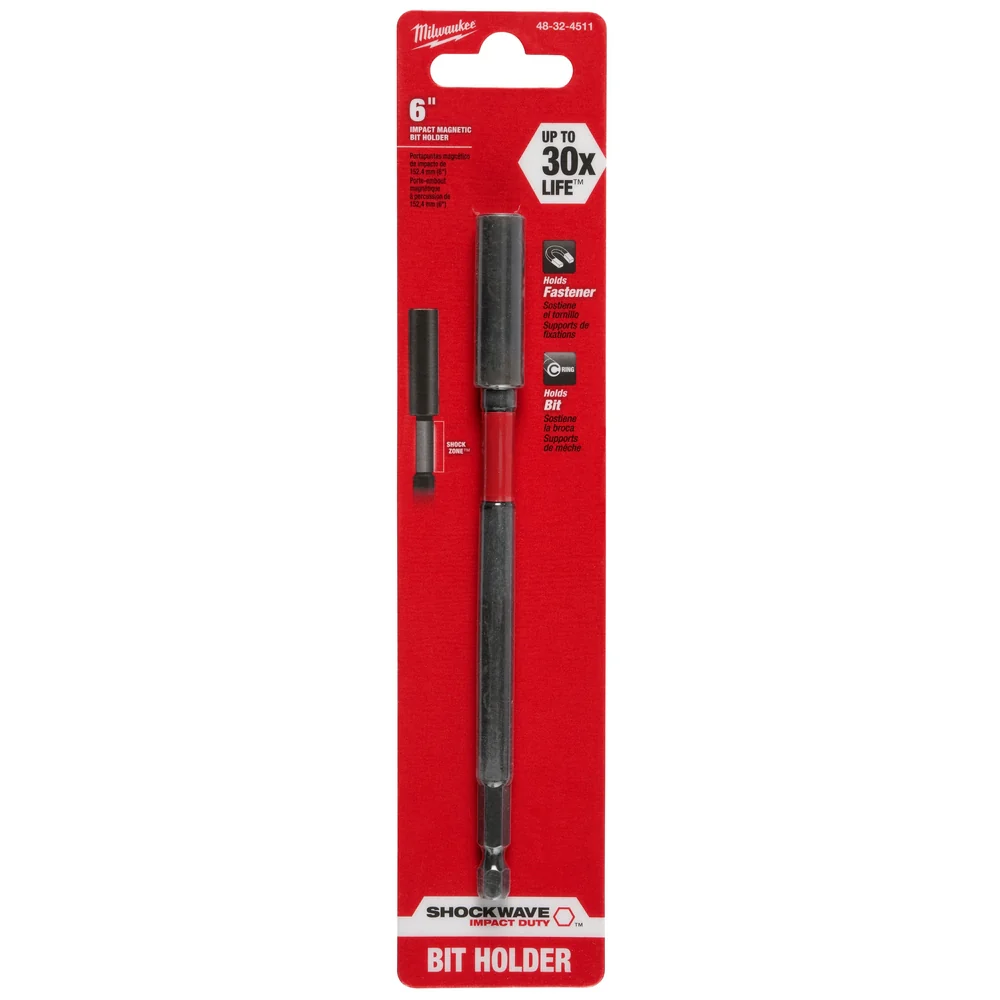 Milwaukee 48-32-4511 6-Inch Length Shockwave Magnetic Bit Tip Holder