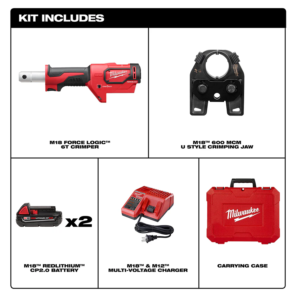 Milwaukee 2679-82 M18 18V FORCE LOGIC 600 MCM Crimper - Recon - Bare Tool