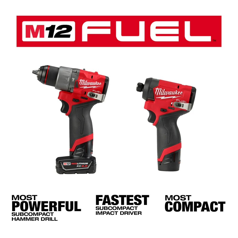 Milwaukee 3497-22RAT M12 FUEL 12V Cordless 2 Tool Combo Kit w/ 3/8 Ratchet