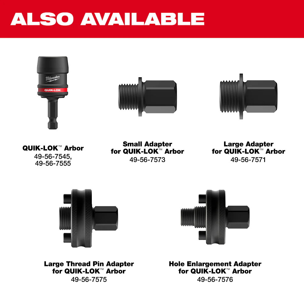 Milwaukee 49-22-4702 QUIK LOK HOLE DOZER Bi-Metal Kit w/ Organizer - 12 PC