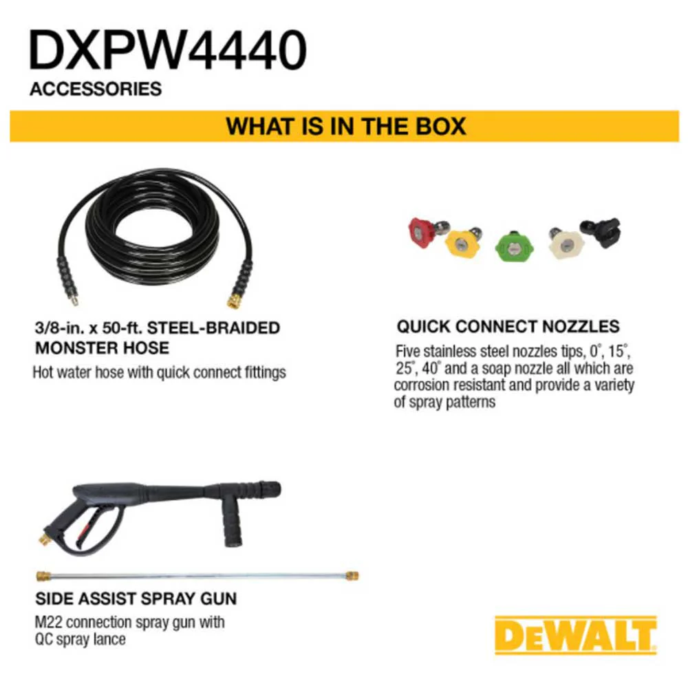 DeWALT DXPW4400 4400 PSI Honda Gas Engine Pressure Washer w/ AAA Triplex Pump