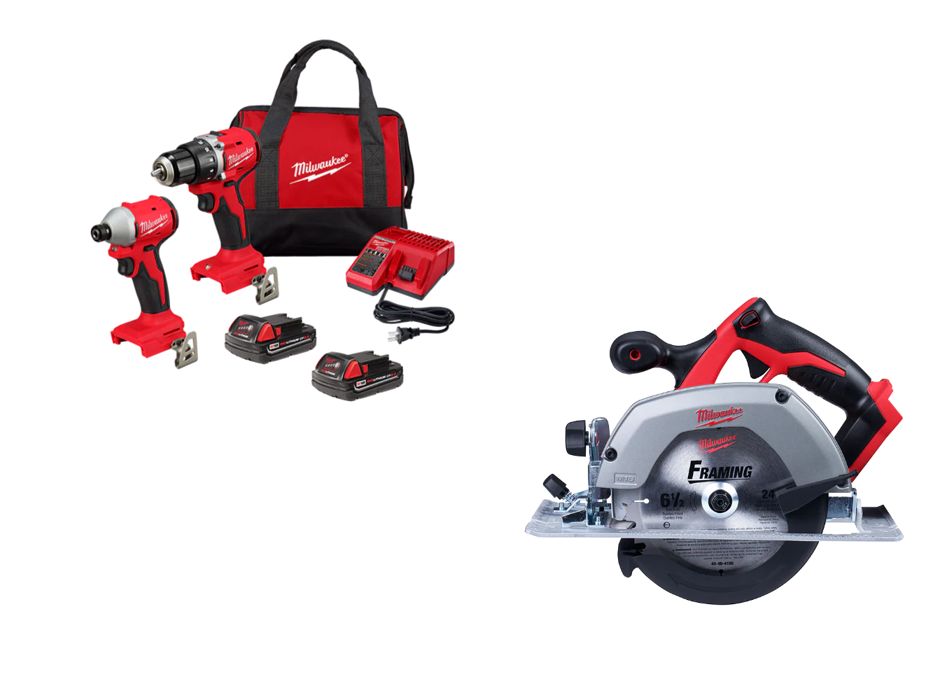 Milwaukee 3692-22CTCS M18 18V Compact Brushless 2-Tool Combo Kit w/ Circular Saw