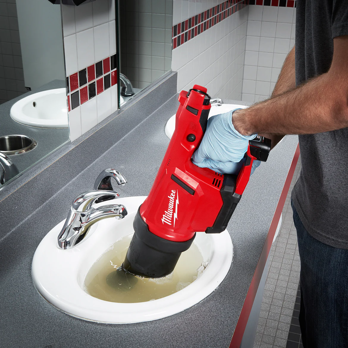 Milwaukee 2572B-21 M12 12V Airsnake Drain Cleaning Air Gun Kit w/ Attachments