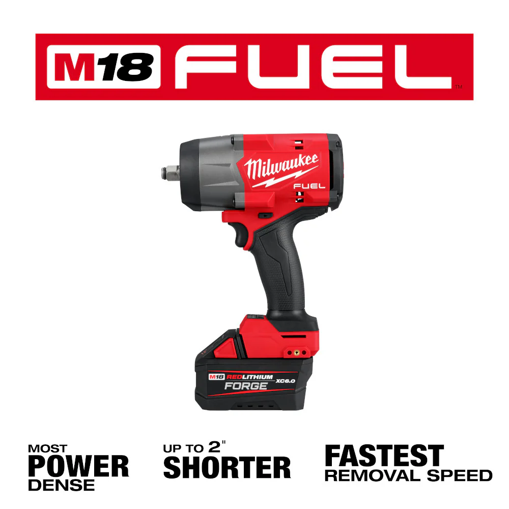 Milwaukee 2967-21F M18 FUEL 18V 1/2 High Torque Impact Wrench FORGE Kit