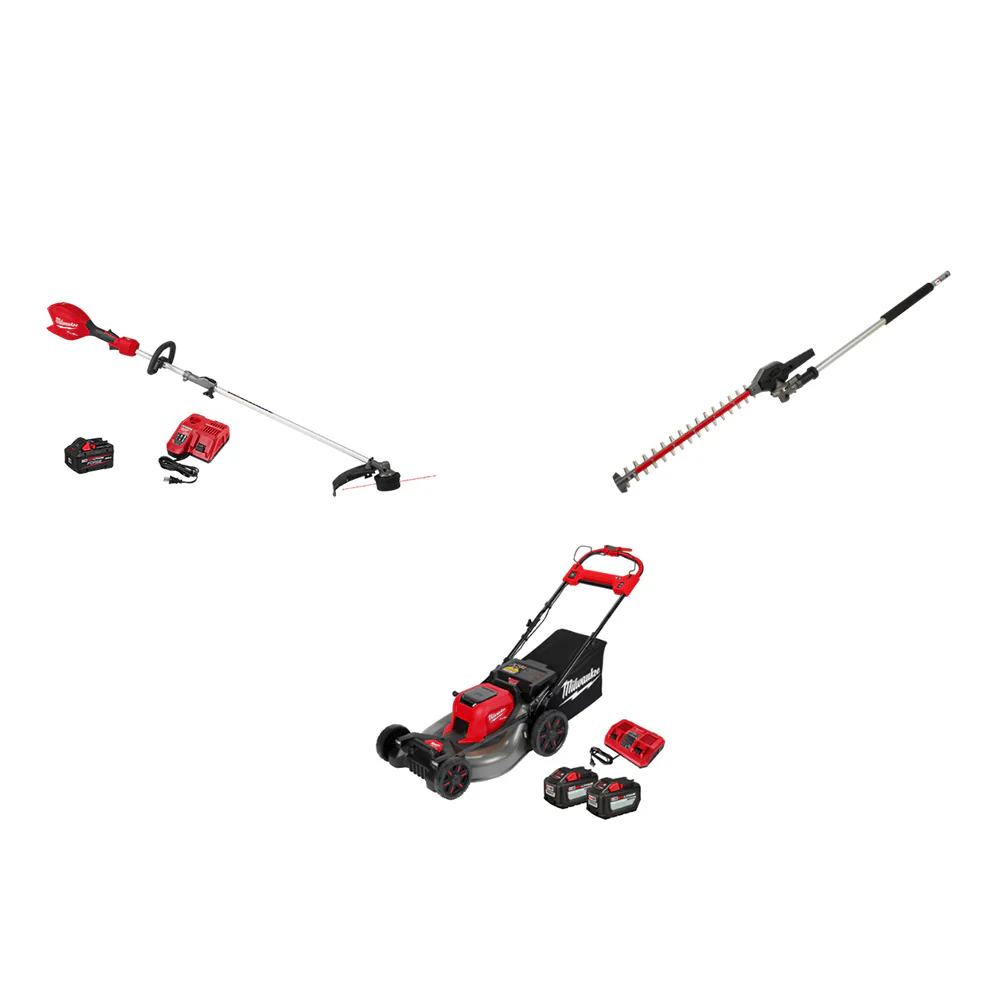 Milwaukee 2823-22STH M18 FUEL 18V 21 Mower w/ Trimmer and Hedge Attachment