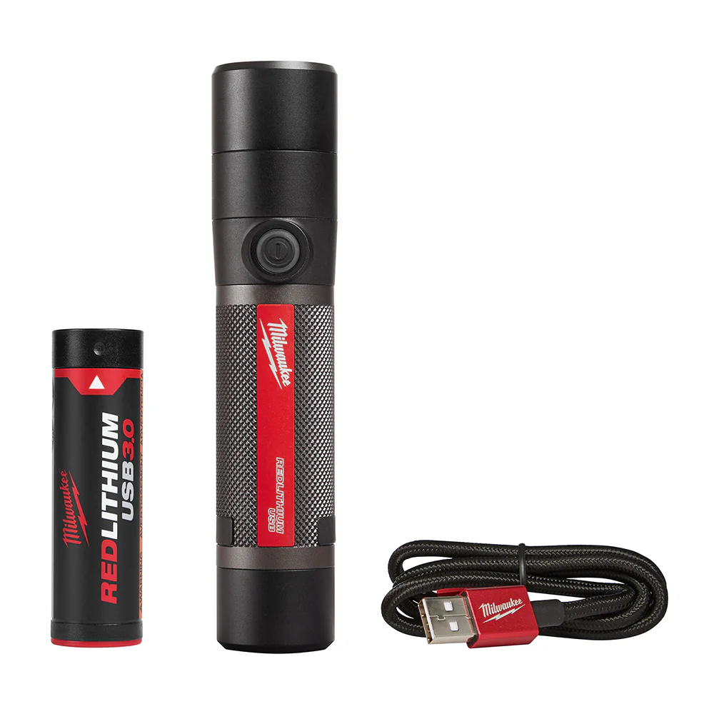 Milwaukee 2160-21 800 Lumen USB Rechargeable LED Twist Focus Flashlight