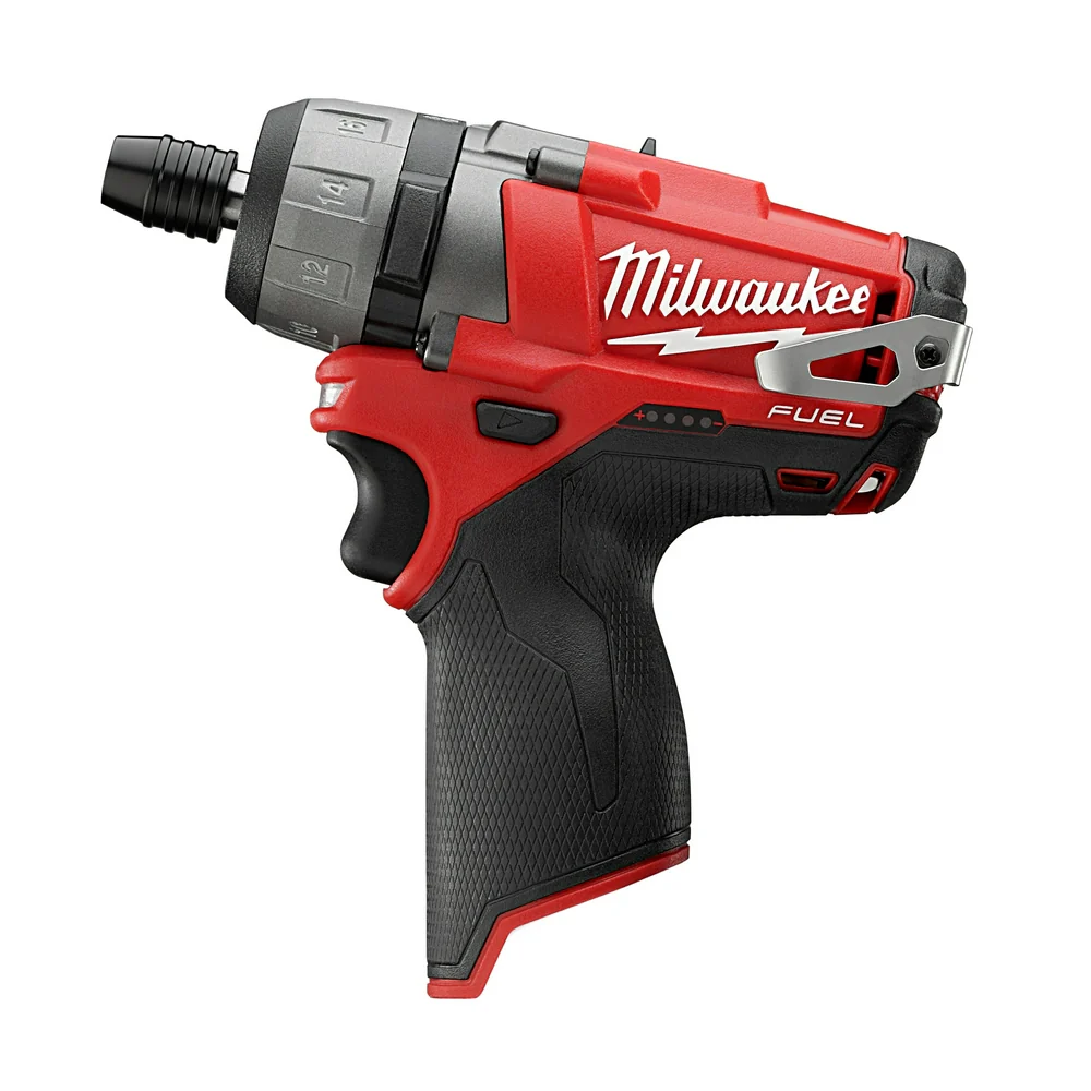 Milwaukee 2402-20 M12 FUEL 12V 1/4 Hex 2-Speed Screwdriver w/Clip - Bare Tool