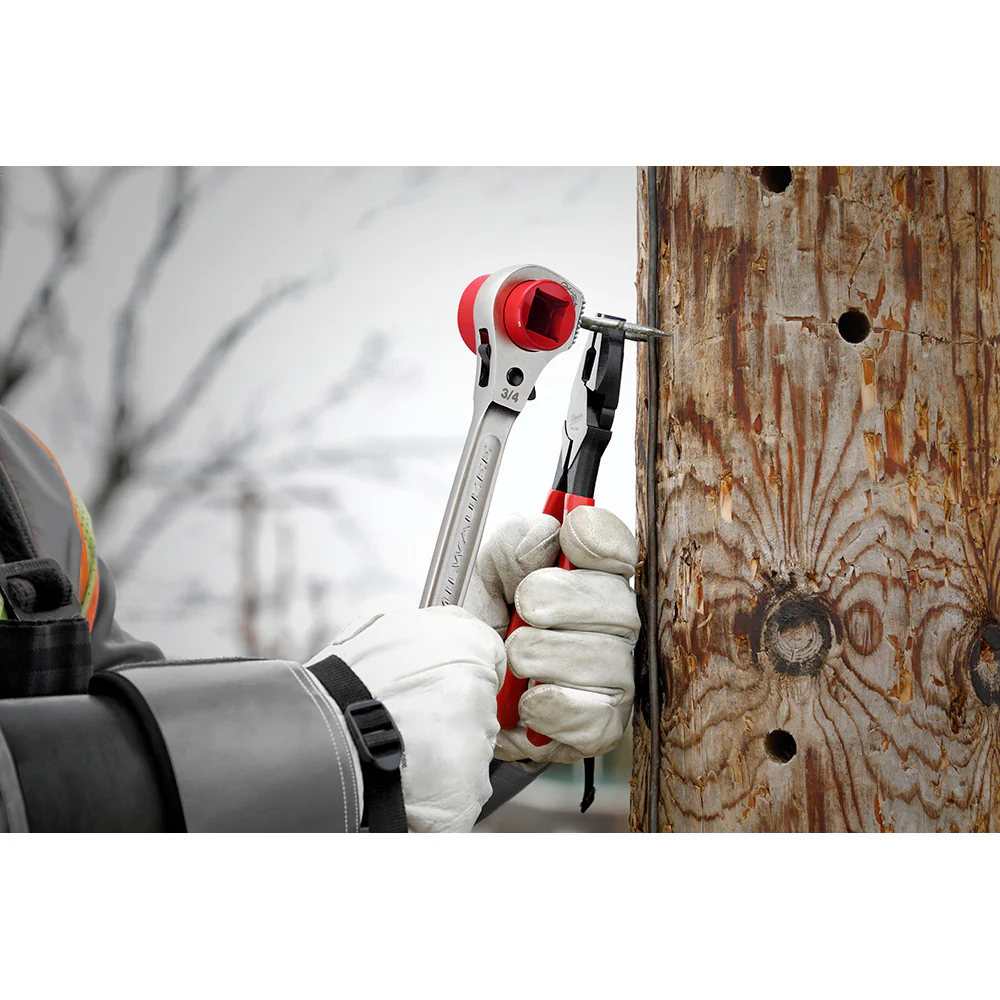 Milwaukee 48-22-9216M Lineman's 5-in-1 Ratcheting Wrench w/ Milled Strike Face