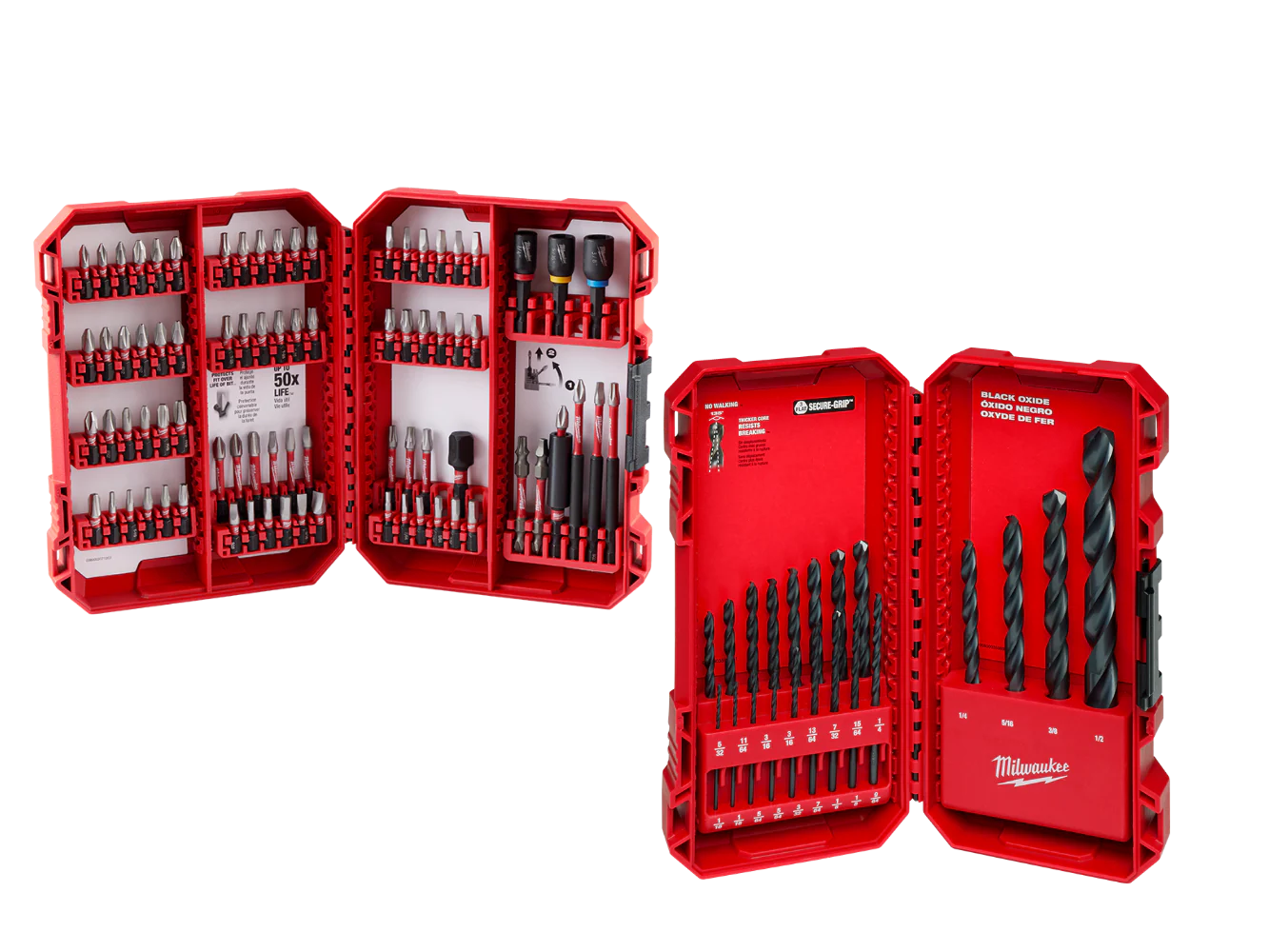 Milwaukee 48-32-4094-B SHOCKWAVE Driver Bits w/ Drill Bit Set Bundle - 80 PC