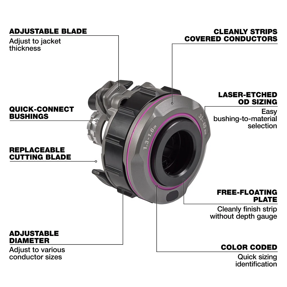 Milwaukee 49-16-B159 1.3-1.6 Bushing for M18 FUEL Covered Cable Stripper